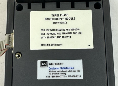 CUTLER-HAMMER EATON IQ DP-4000 POWER SUPPLY MODULE 3PH IPONI 100-600VAC