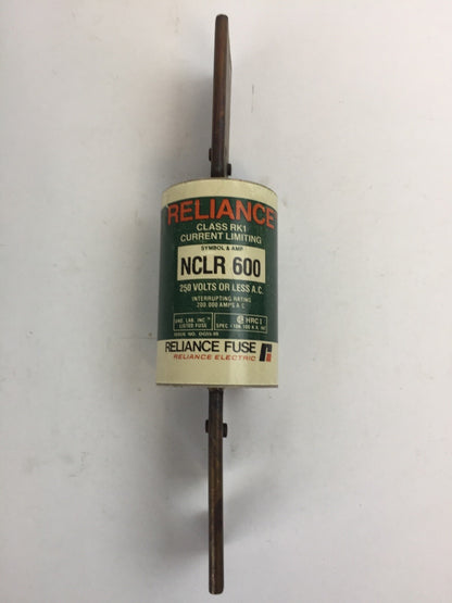 RELIANCE ELECTRIC NCLR 600 CURRENT LIMITING CLASS RK1 FUSE 600AMP 250VAC