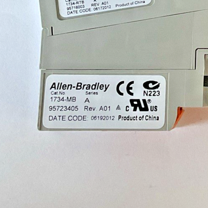 ALLEN BRADLEY 1734-MB PLC MODULE W/ 1734-RTB TERM.BLOCK, 1734-OB8 OUTPUT MODULE