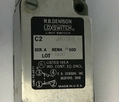 GOULD C2-JK013 R.B. DENISON LIMIT SWITCH SER.A NEMA A600
