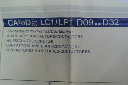 TELEMECANIQUE LC1D2510L6 - CONTACTOR - 208V, 60Hz - 11kW-380/415V, 15HP-460V