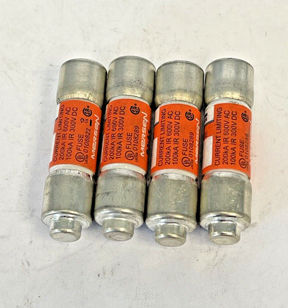 FERRAZ SHAWMUT *LOT OF 4* - ATQR3 - 3AMP, 600 VAC, TIME-DELAY, CLASS CC FUSES
