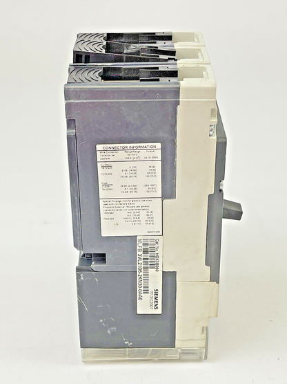 SIEMENS - HDX3B060 -CIRCUIT BREAKER-60 A, 600 VAC, FRAME-DG, 3VL2106-2KN30-0AA0