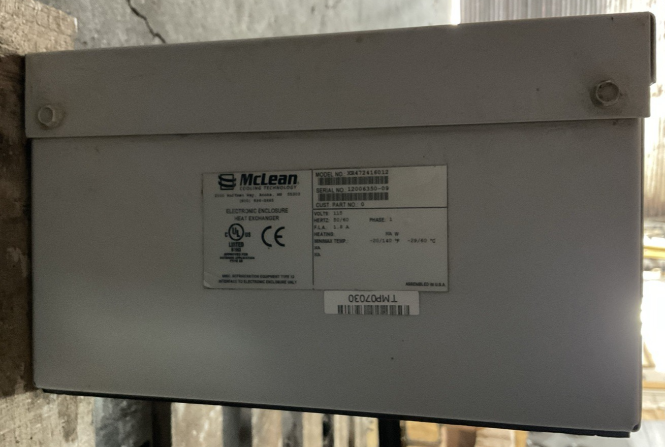 McLEAN XR472416012 HEAT EXCHANGER 115V 50/60HZ 1PH -20/140°F -29/60°C