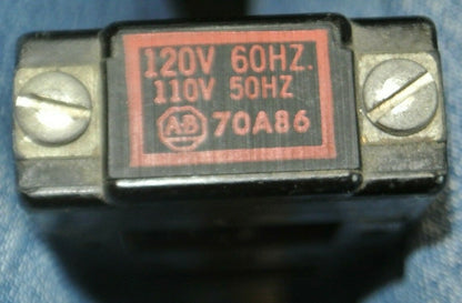 ALLEN-BRADLEY 70A86 COIL for STARTERS / CONTACTORS - 120V/60Hz, 110V/50Hz SIZE 0