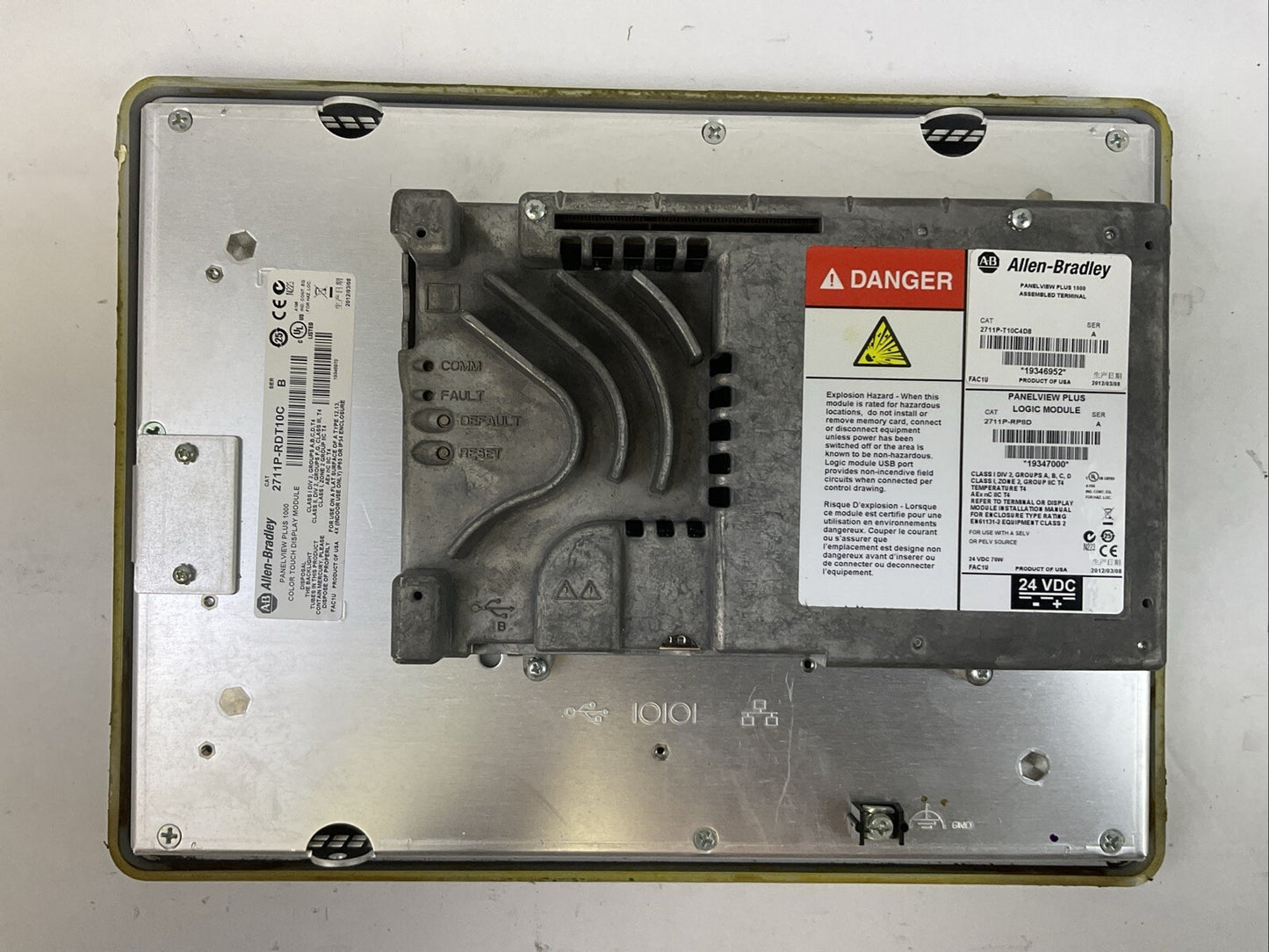 ALLEN BRADLEY 2711P-T10C4D8 PANELVIEW PLUS 1000 SER A (2711P-RP8D 2711P-RDT10C)