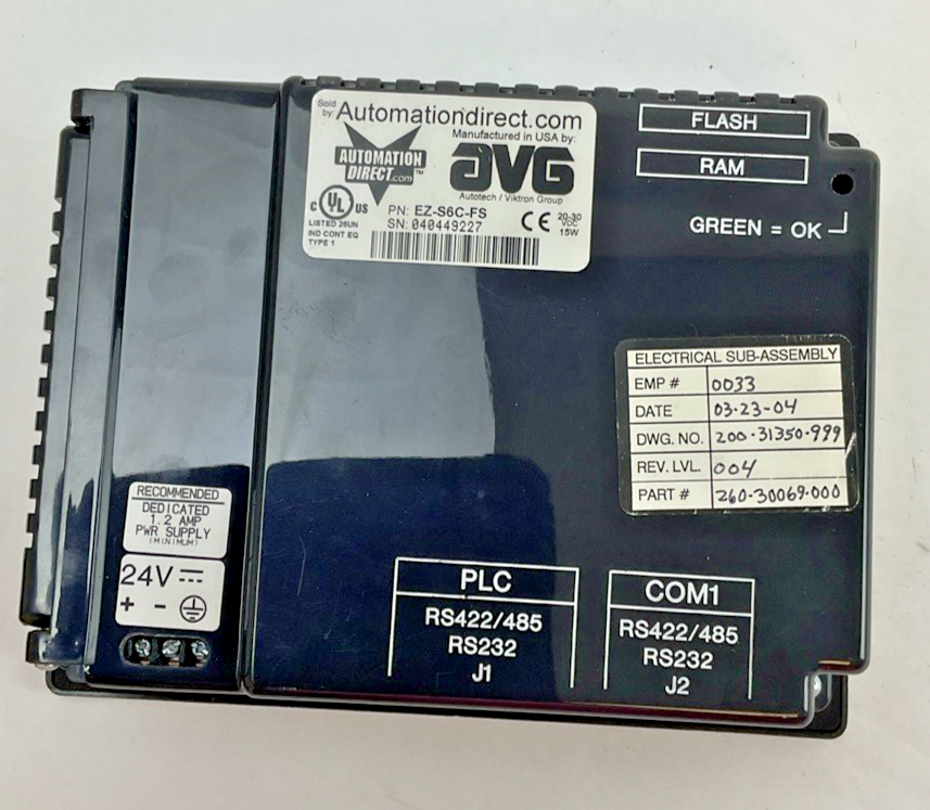 AUTOMATION DIRECT EZ-S6C-FS OPERATOR PANEL  24VDC