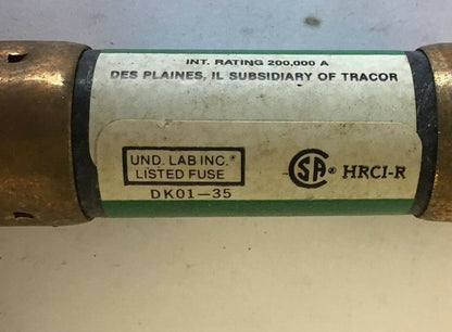 LITTLEFUSE KLNR 60 CURRENT LIMITING FAST ACTING FUSE CLASS RK1 250VAC