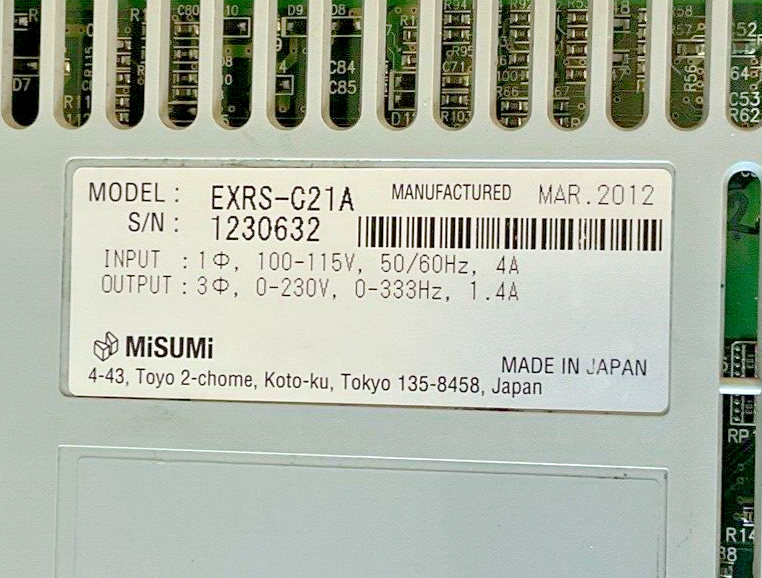 MISUMI EXRS-C21A MOTOR DRIVE CONTROLLER 100-115V 50/60HZ