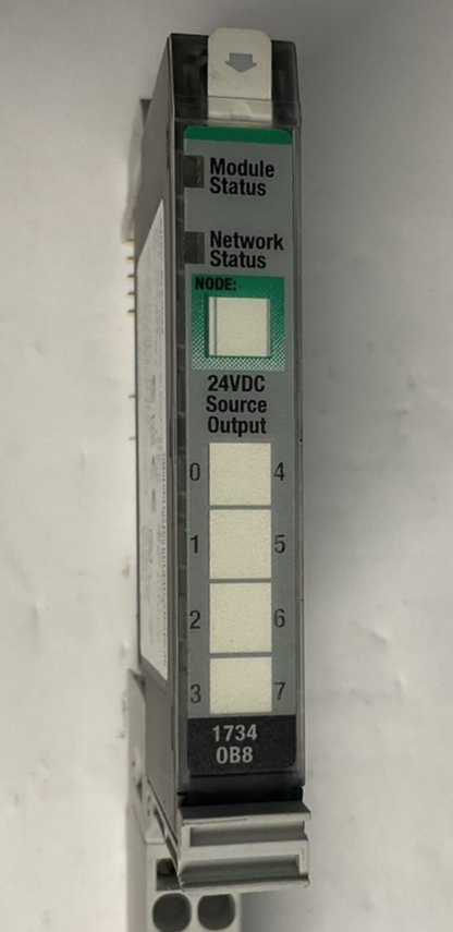 ALLEN BRADLEY 1734-OB8 PLC MODULE SER.C W/1734-TOP BASE SER.A ***LOTOF3***