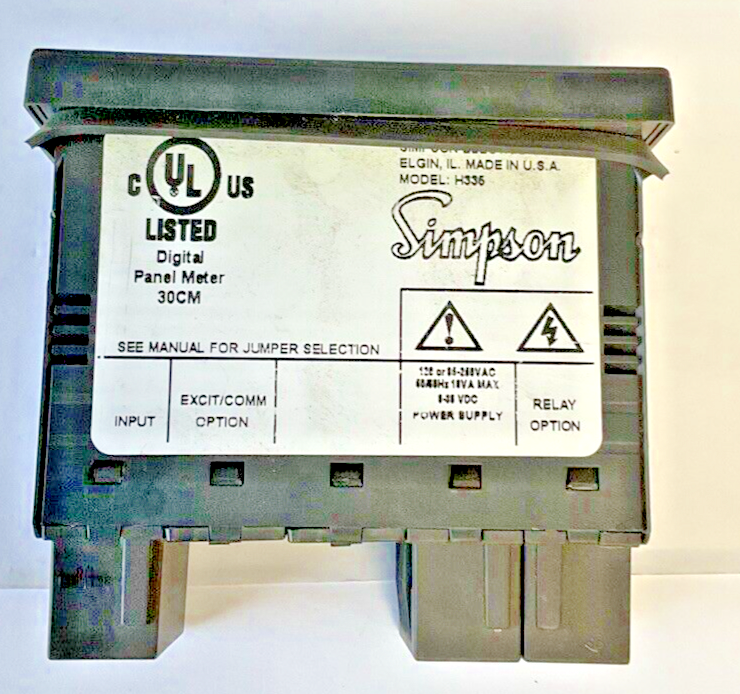 SIMPSON 1FD10 DIGITAL PANEL METER 120VAC 50/60HZ 10VA