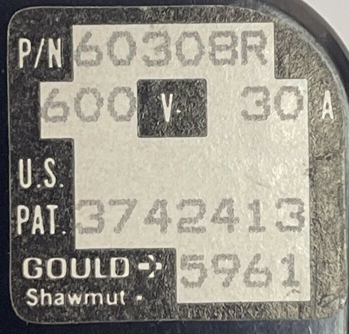 GOULD SHAWMUT 60308R FUSE HOLDER 600V 30A (LOT OF 5)
