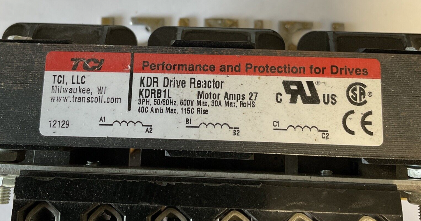 TCI KDRB1L KDR LINE DRIVE REACTOR MOTOR 27A 3PH 600V