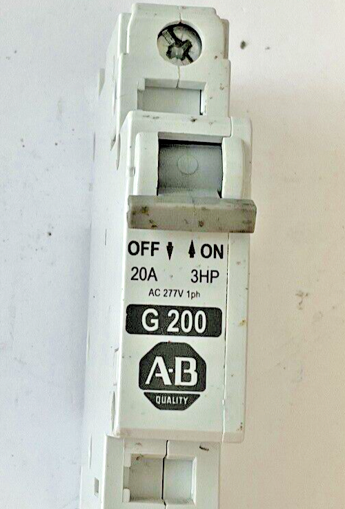 ALLEN BRADLEY 1492-CB1 G200 CIRCUIT BREAKER  2A SER.C 3HP 277VAC 1PH**LOTOF2**