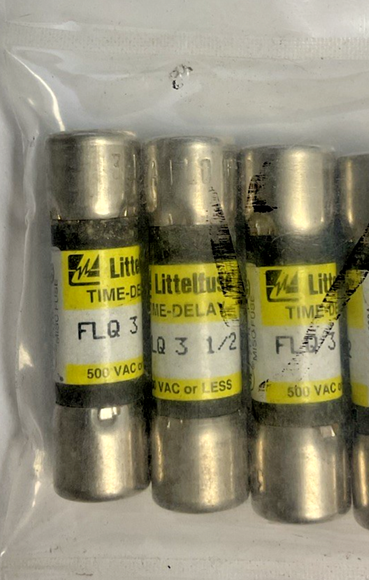LITTELFUSE FLQ 3 1/2 AMP TIME DELAY FUSE 600VAC ***LOTOF10***