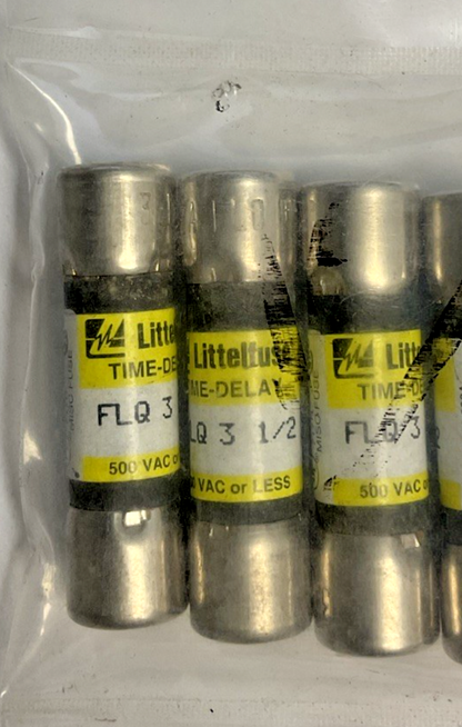 LITTELFUSE FLQ 3 1/2 AMP TIME DELAY FUSE 600VAC ***LOTOF10***