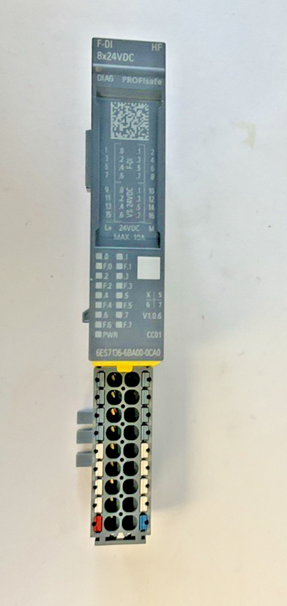 SIEMENS 6ES7 136-6BA00-0CA0 DIGITAL INPUT MODULE W/6ES7 193-6BP00-0BA0 BASE