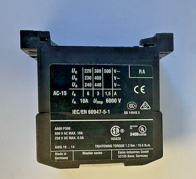EATON DILER-40-G XTRM10A40 CONTACTOR 600VAC 250VDC ***LOTOF2***