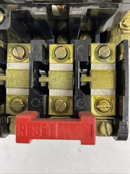 SQUARE D 8536SBG2 SIZE 0 STARTER 600VAC 5HP B4.85 HEATERS 31041-400-42 COIL 120V