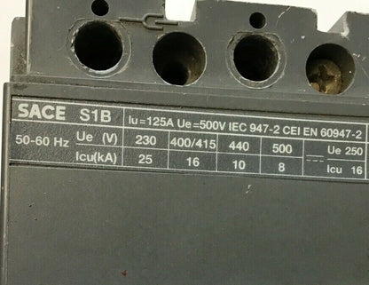ABB S1B CIRCUIT BREAKER 125AMP 500V 3POLE