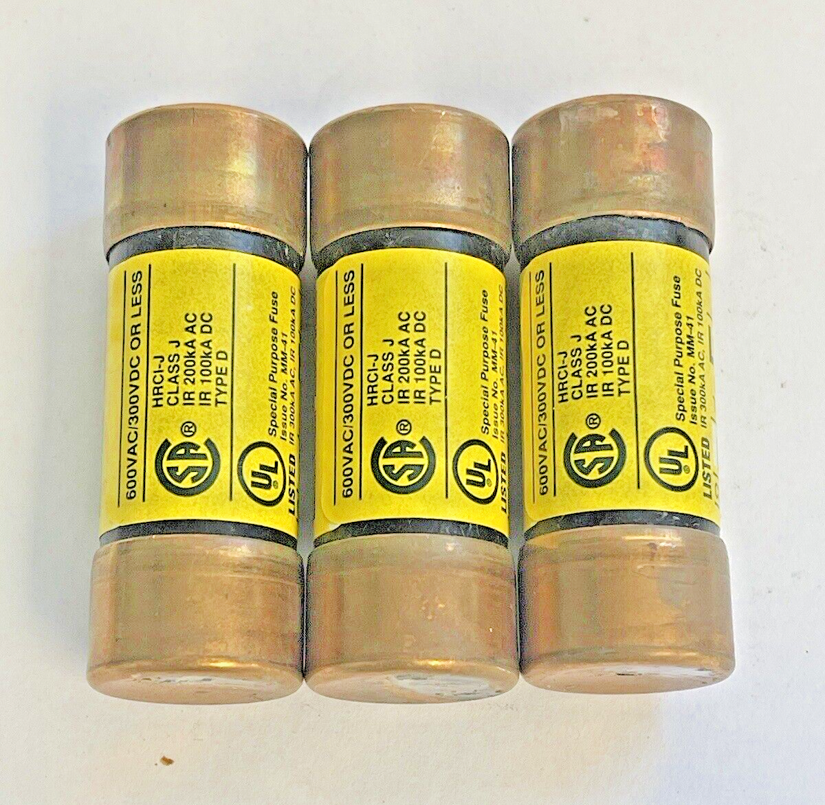 BUSS *LOT OF 3* LPJ-12SP  LOW-PEAK DUAL-ELEMENT TIME-DELAY FUSE 12A 600VAC