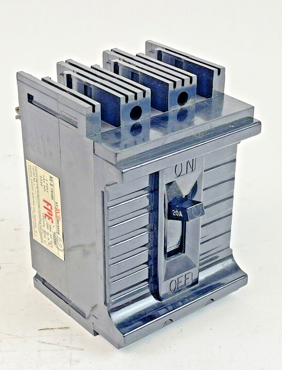 FEDERAL PACIFIC - 2320 - 3 POLE, 20A, 240 VAC AB CIRCUIT BREAKER - FPE