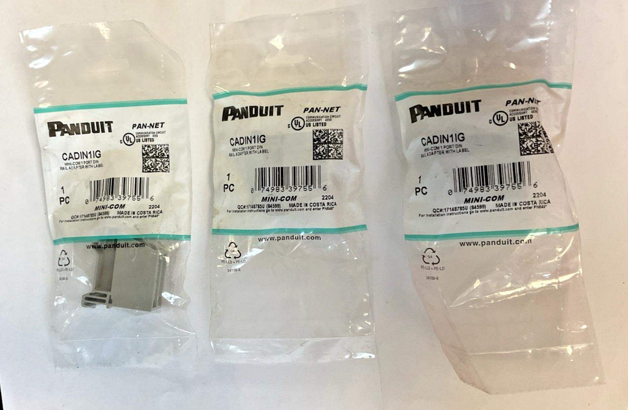 PANDUIT CADIN1IG DIN RAIL ADAPTER 1PORT MINI-COM ***LOTOF3***