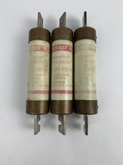 Gould Shawmut Tri-Onic TRS150R 150A 600V Fuse "Lot of 3"