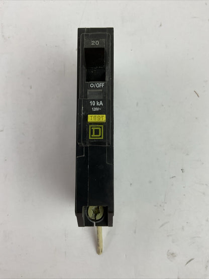 SQUARE D QO120GFI GROUND FAULT CIRCUIT BREAKER 1POLE 20AMP 120VAC