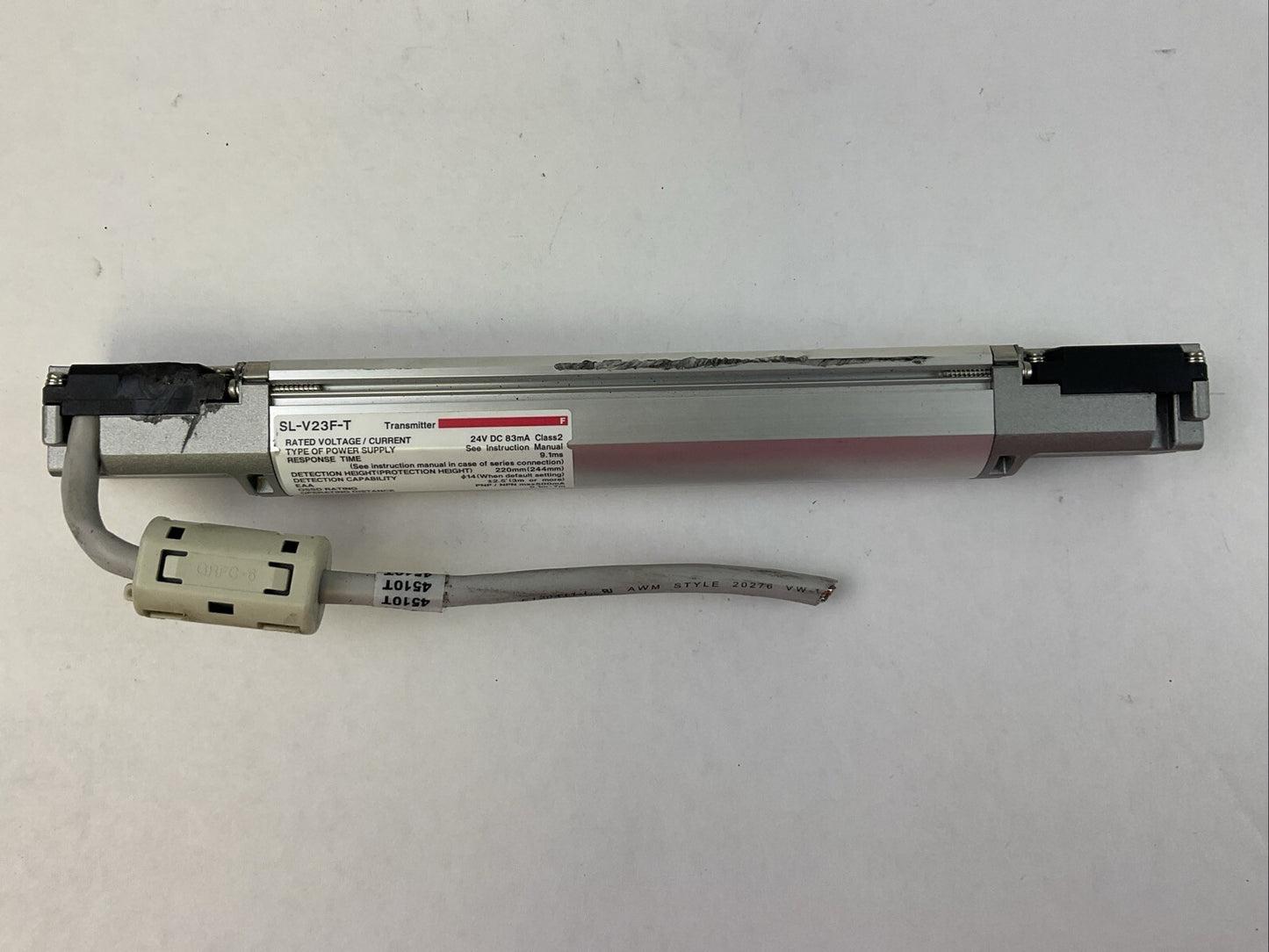 KEYENCE SL-V23F-T LIGHT CURTAIN TRANSMITTER 24VDC 83mA CLASS 2
