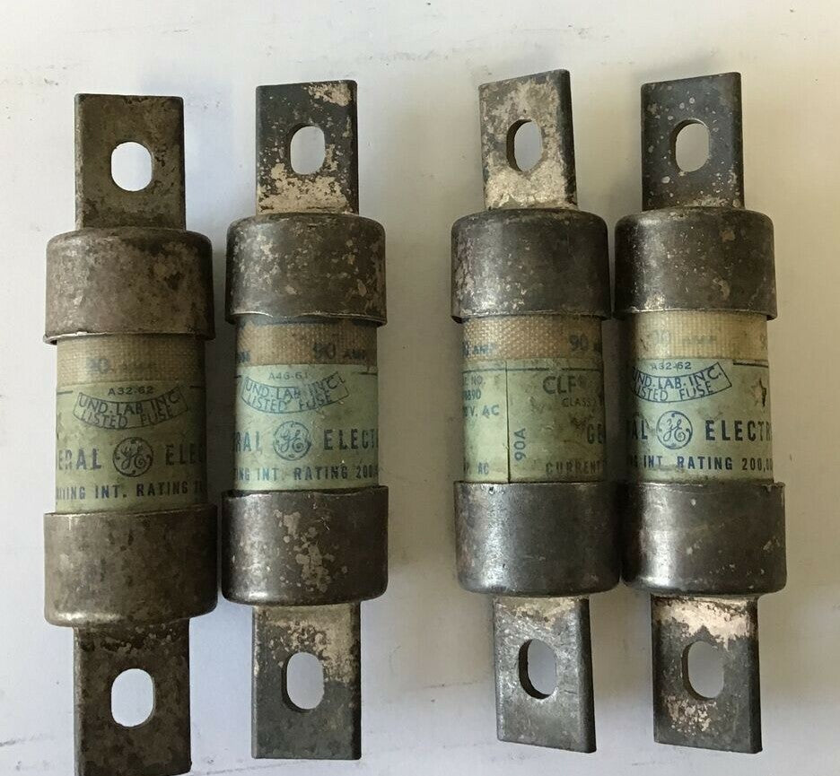 GENERAL ELECTRIC GF8B90 CURRENT LIMITNG FUSE 600VAC 90A  CLASS J***LOTOF4***