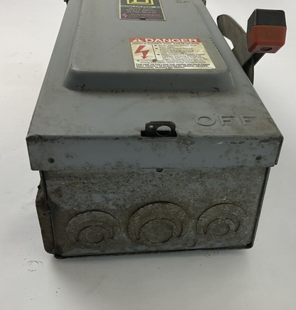SQUARE D H361RB SAFETY SWITCH 30A 600VAC 2HP 3PH FUSIBLE SER.E1