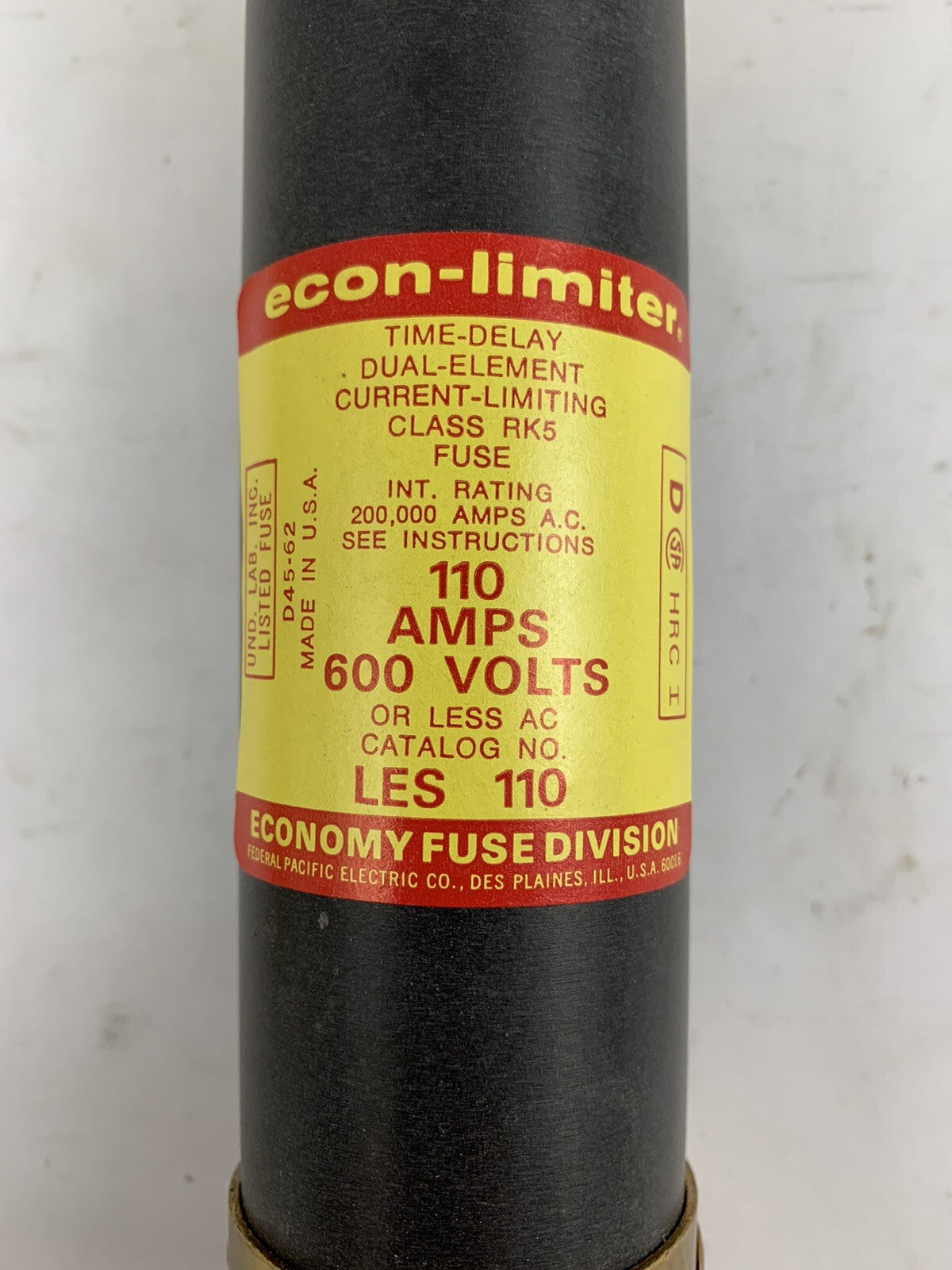 Economy Fuse LES110 110A 600V Fuse