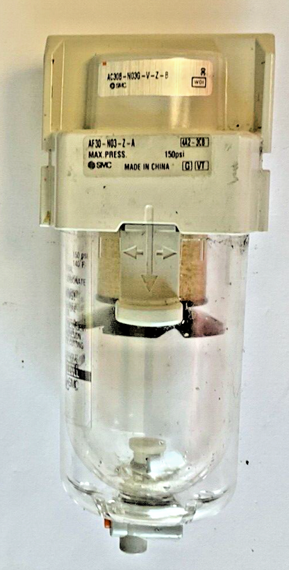 SMC AC30B-N03G-V-Z-B 150PSI, AF30-N03-Z-A W/ AR30-N03-Z-B 7-125PSI FILTER