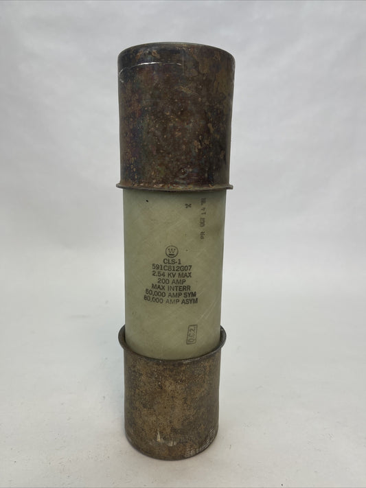 WESTINGHOUSE 591C812G07 CLS-1 FUSE 2.54KV 200AMP