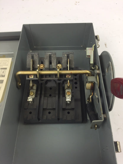 WESTINGHOUSE JHU221 HEAVY DUTY SAFETY SWITCH 240 VAC 250 VDC 30 AMP