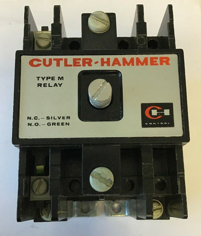 CUTLER HAMMER D23MR20A TYPE "M" AC RELAY 120V 60CY SER.A1