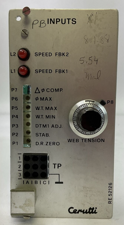 CERUTTI RE52126 INPUT BOARD CONTROLLER