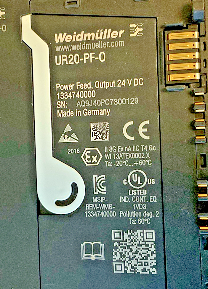 WEIDMULLER UR20-PF-0 REMOTE I/O MODULE 24VDC ****LOTOF4****