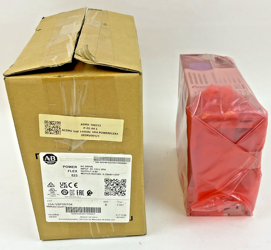ALLEN BRADLEY 25A-V4P8N104 AC DRIVE 132V 1PH SER.B 1HP FW:3.001 4.8A
