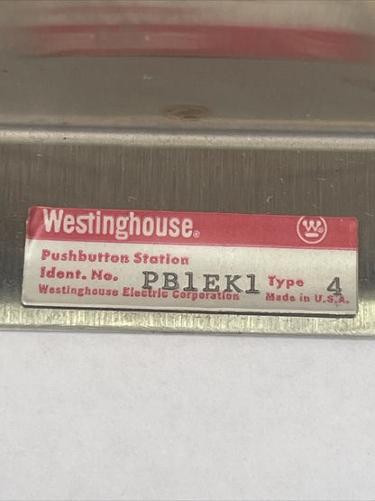 WESTINGHOUSE PB1EK1 HEAVY DUTY OIL-TITE PUSHBUTTON 1 UNIT ENCLOSURE NEMA 4