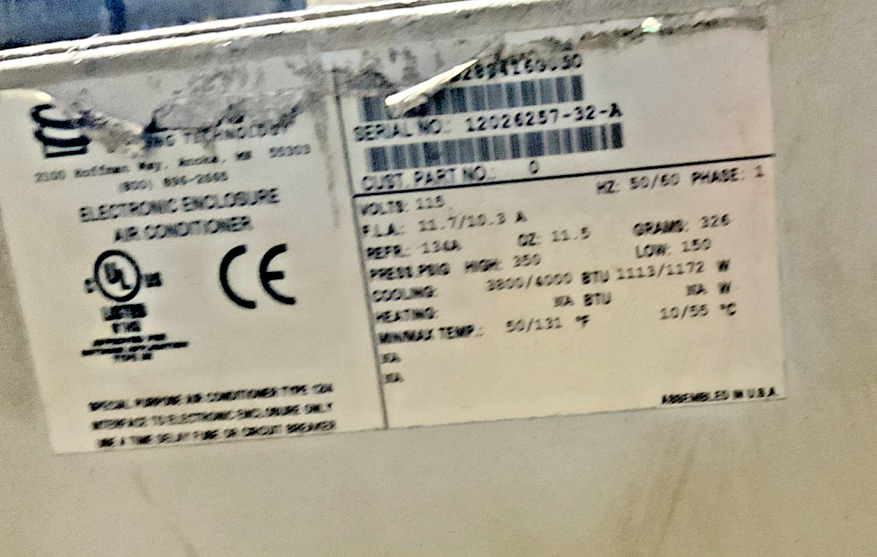 NVENT/PENTAIR/HOFFMANN G280416G050 AC ENCLOSURE 4000BTU 115V 1172W 10.3A