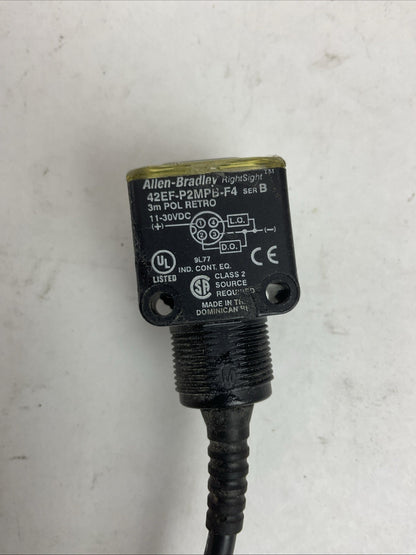 ALLEN BRADLEY 42EF-P2MPB-F4 SER B POLORIZED RETROREFLECTIVE SENSOR