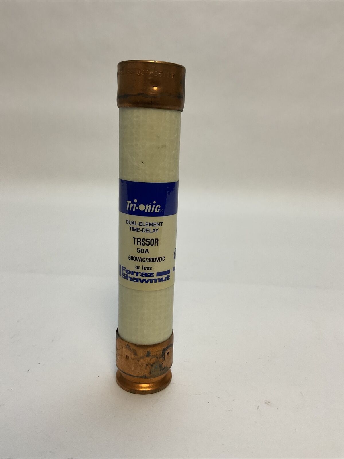 FERRAZ SHAWMUT TRS50R 50A 600VAC 300VDC TRI-ONIC FUSE DUAL ELEMENT TIME-DELAY