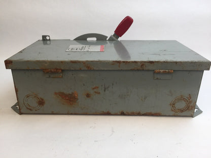 WESTINGHOUSE HFN361 FUSIBLE HD SAFETY SWITCH 600VAC 30AMP TYPE 1 ENCLOSURE 20HP