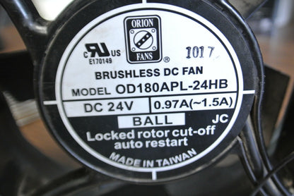 ORION FANS OD180APL-24HB / BRUSHLESS DC FAN / 24V / 0.97A (~1.5A) / 6"