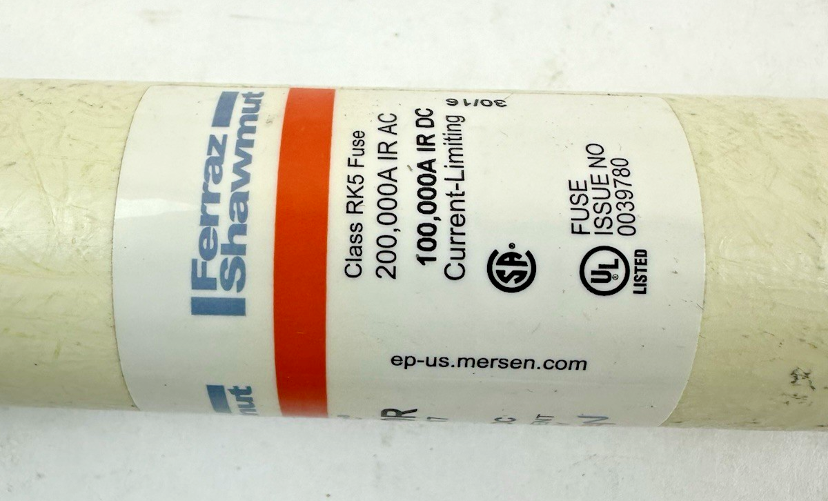 FERRAZ SHAWMUT TRI-ONIC TRS90R DUAL-ELEMENT TIME-DELAY FUSE 600VAC/DC 90A