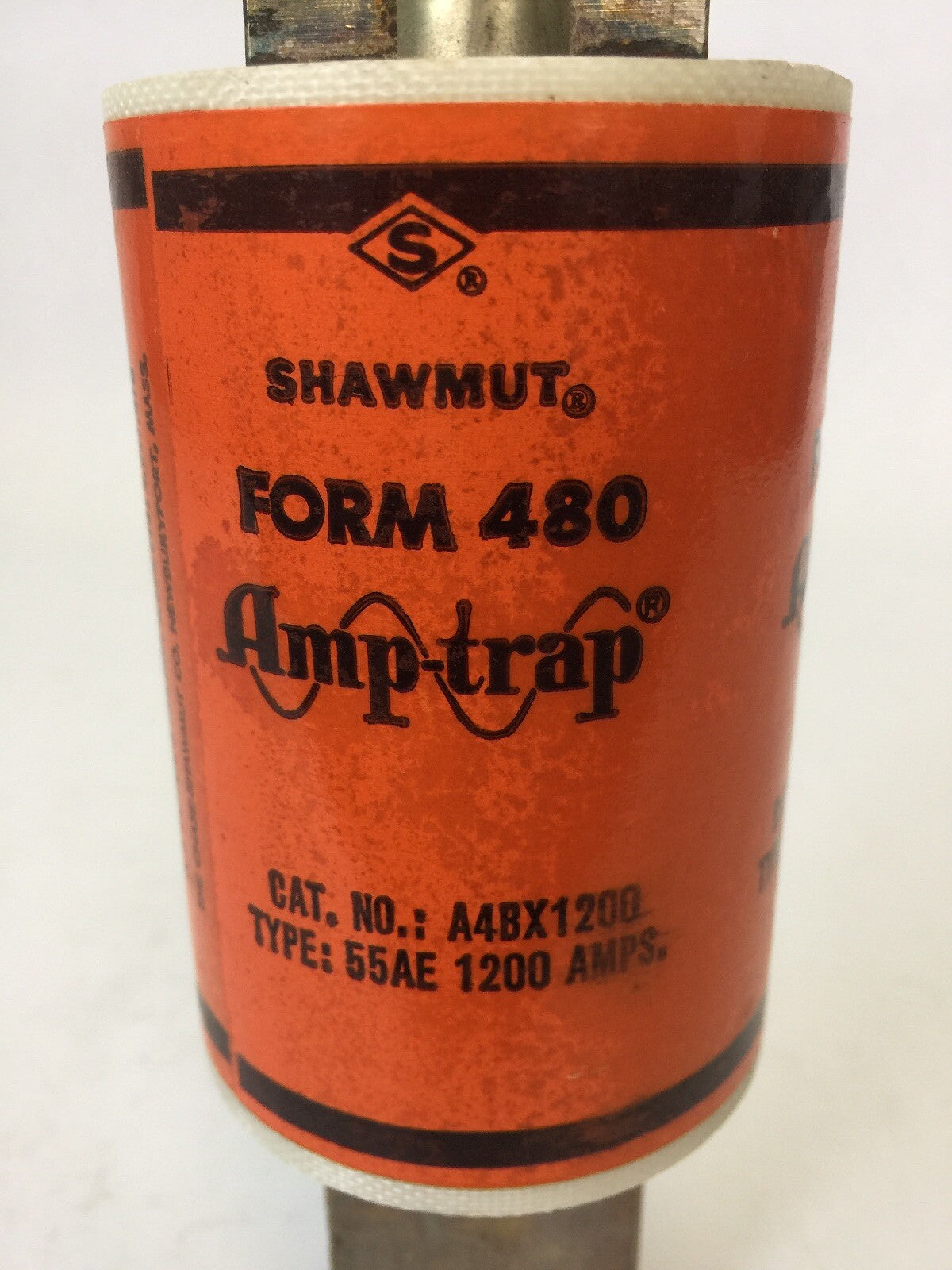 SHAWMUT AMPTRAP A4BX1200 CURRENT LIMITING FUSE 1200AMP 600VAC TYPE 55AE FORM 480