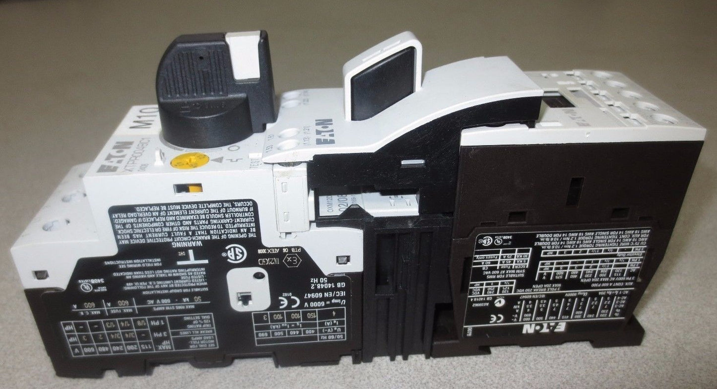 EATON XTPR2P5BC1 STARTER + XTCE007B10 CONTACTOR + OXM12DM + XTPAXFA11 AUX CONTAC