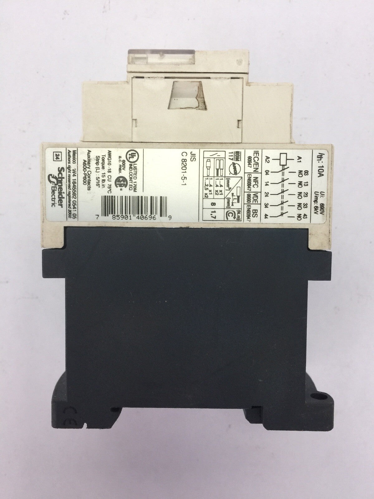 TELEMECANIQUE CAD50 BL RELAY 600VAC 10A  COIL 24VDC 2,4 W
